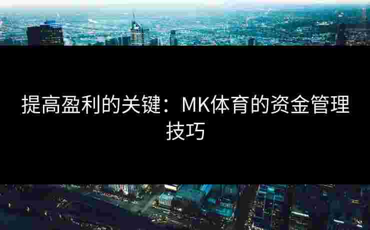 提高盈利的关键：MK体育的资金管理技巧